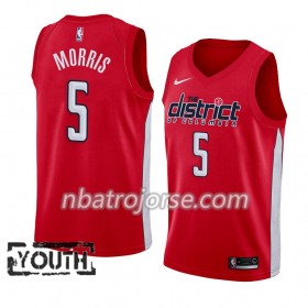 Barn Washington Wizards Tröja Markieff Morris 5 2018-19 Nike Röd Swingman